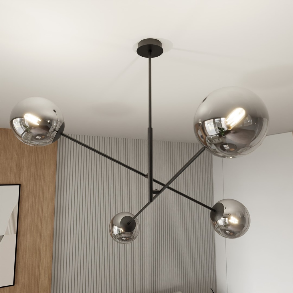 Linear 4 pendant lamp – graphite – photo 3