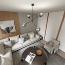 Linear 4 pendant lamp – graphite – photo 4