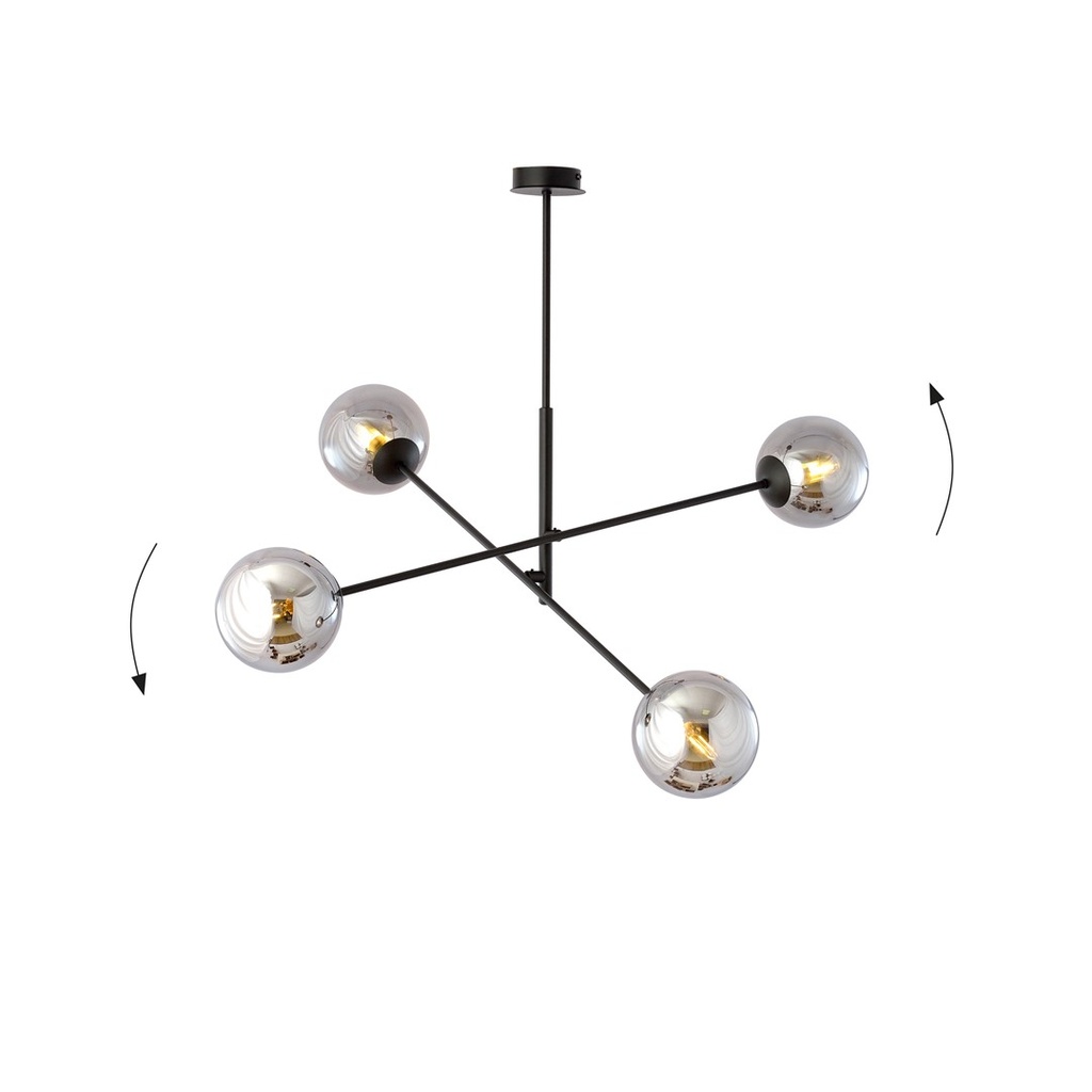 Linear 4 pendant lamp – graphite – photo 7