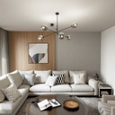 Linear 6 pendant lamp – graphite – photo 4