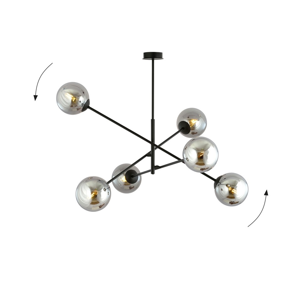 Linear 6 pendant lamp – graphite – photo 7