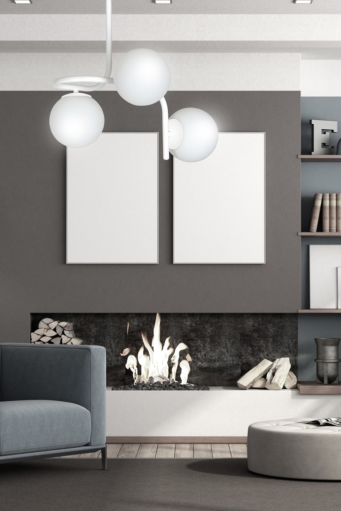 Kalf 3 ceiling lamp – White – photo 5