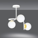 Ragnar 3 Gold ceiling lamp – White – photo 3