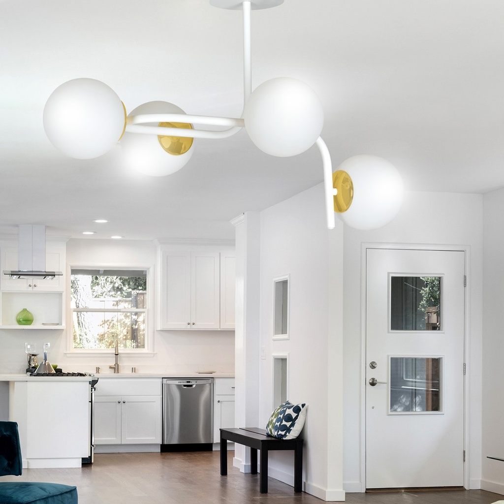 Ragnar 4A Gold ceiling lamp – White – photo 8