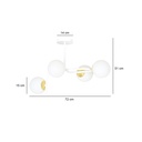 Ragnar 4A Gold ceiling lamp – White – photo 9