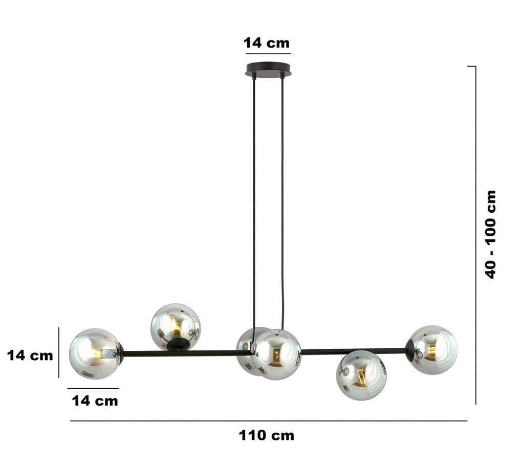 Rossi 6 pendant lamp – graphite – photo 11