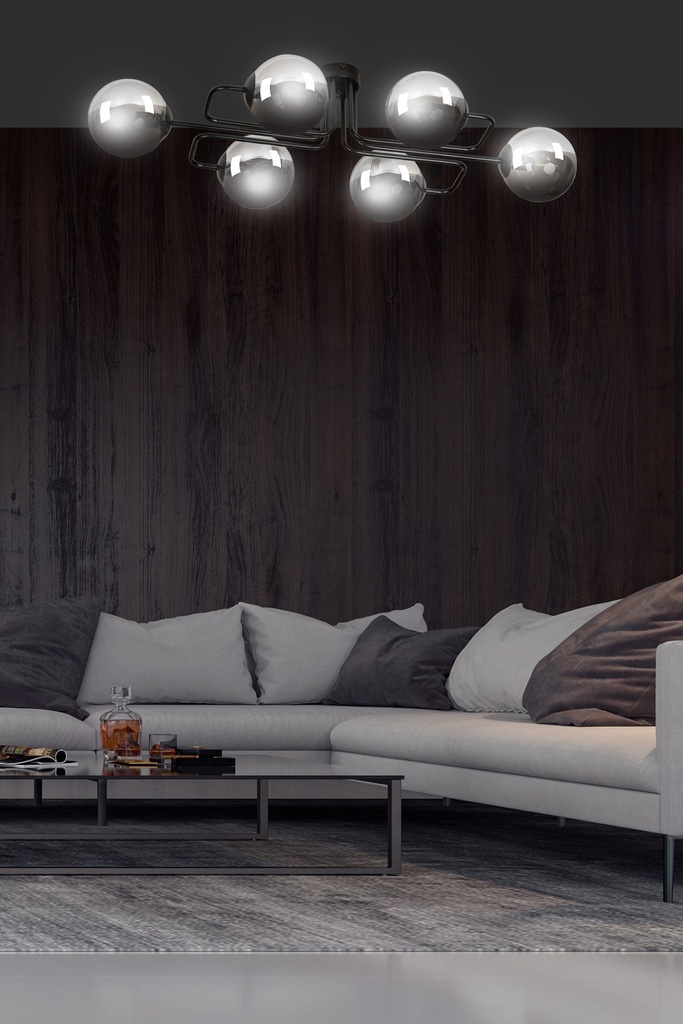 Brendi 6A ceiling lamp – graphite – photo 5