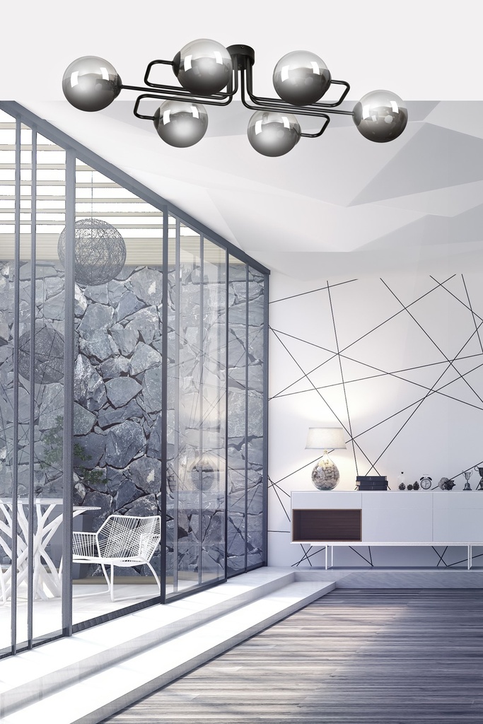 Brendi 6A ceiling lamp – graphite – photo 7