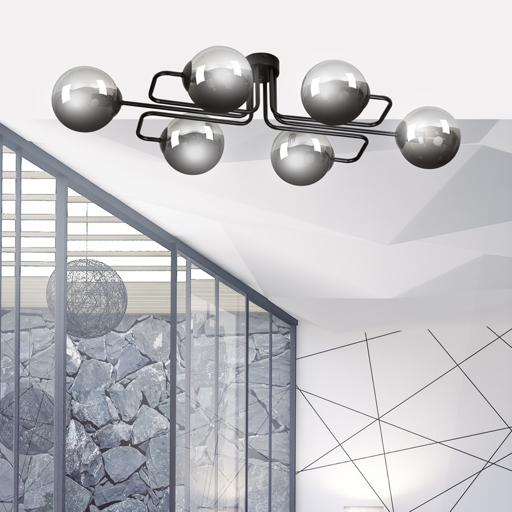 Brendi 6A ceiling lamp – graphite – photo 8