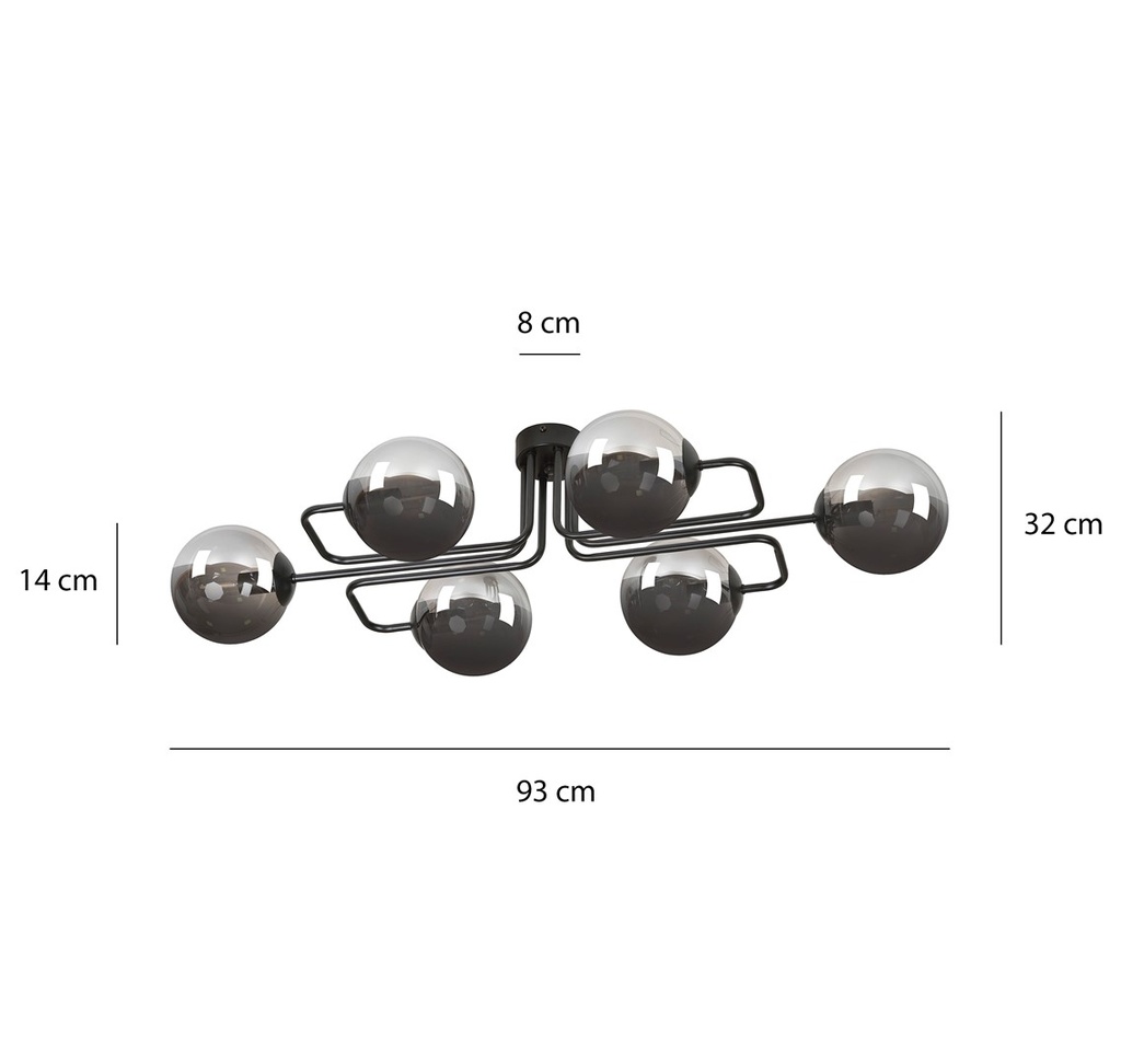 Brendi 6A ceiling lamp – graphite – photo 9