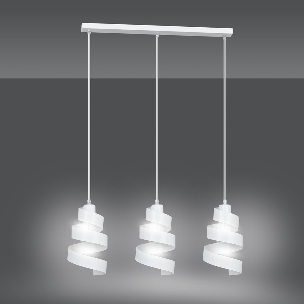 Lampe suspendue Saga 3 – Blanc – photo 5