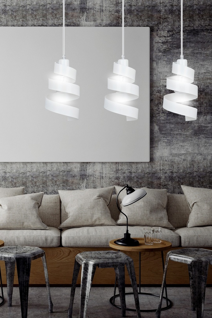 Lampe suspendue Saga 3 – Blanc – photo 8