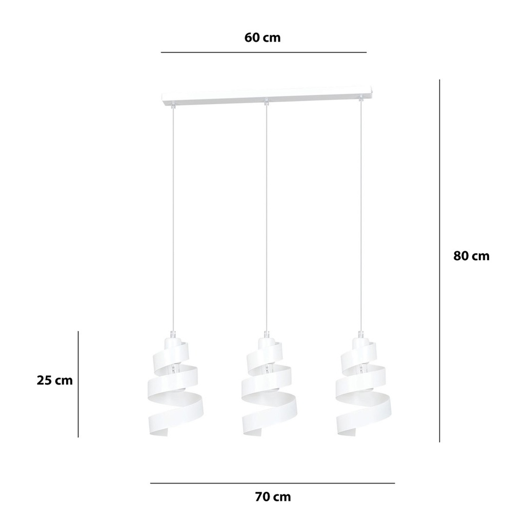 Lampe suspendue Saga 3 – Blanc – photo 10