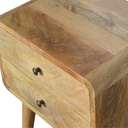 Comodino curvato in rovere