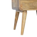 Comodino curvato in rovere