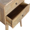 Comodino curvato in rovere