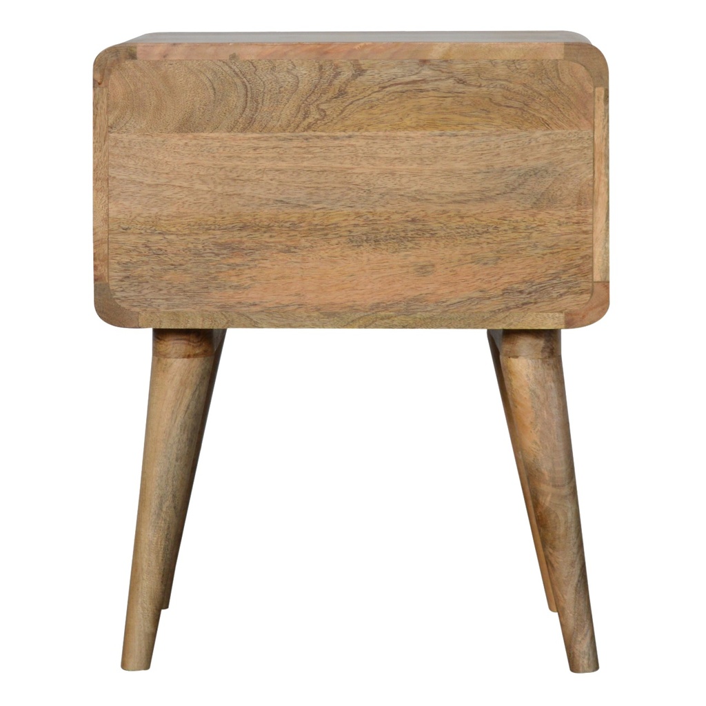 Comodino curvato in rovere