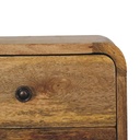Comodino sospeso Mini Curve in rovere