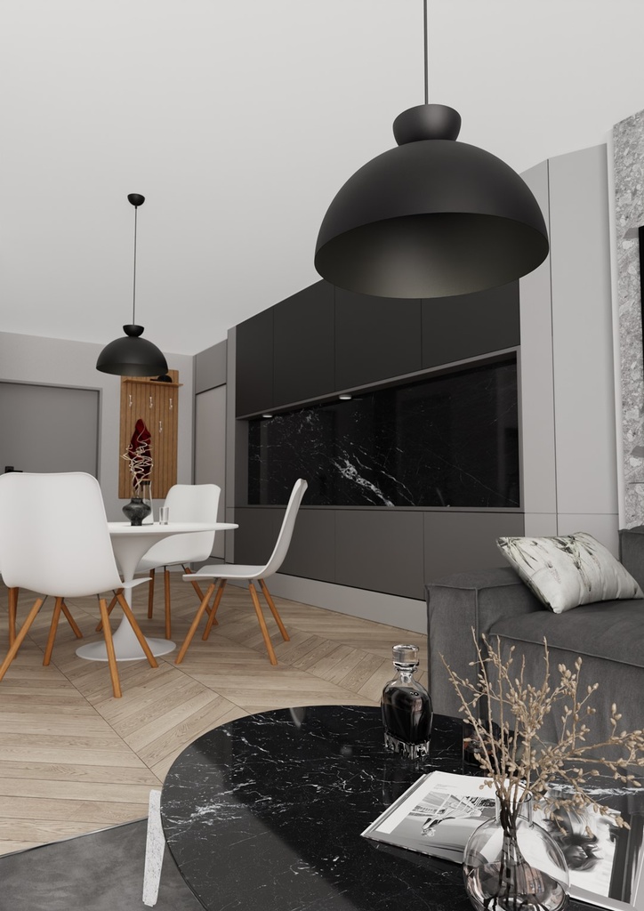 LUNARO 1L Pendelleuchte – Schwarz – Foto 7