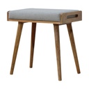 Repose-pieds style plateau en tweed gris – photo 3