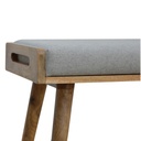 Repose-pieds style plateau en tweed gris – photo 4