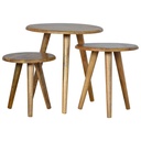 Tabourets gigognes nordiques effet chêne – photo 2