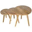 Tabourets gigognes nordiques effet chêne – photo 4