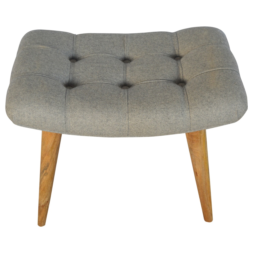 Geschwungene Bank aus grauem Tweed – Foto 5