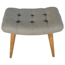 Geschwungene Bank aus grauem Tweed – Foto 5