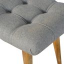 Geschwungene Bank aus grauem Tweed – Foto 7