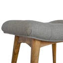 Geschwungene Bank aus grauem Tweed – Foto 8