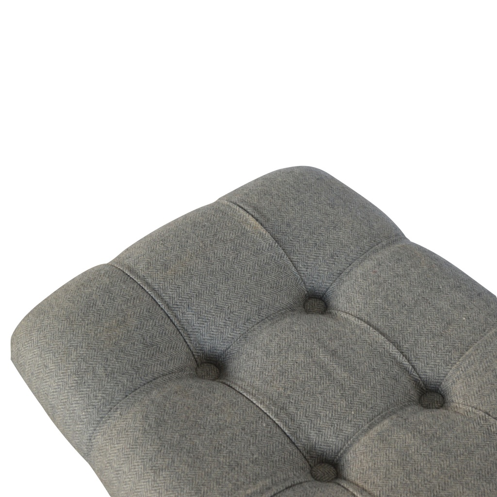 Geschwungene Bank aus grauem Tweed – Foto 10