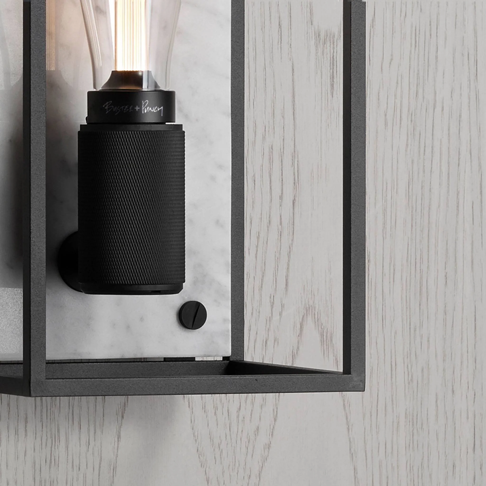 CAGED WALL / MEDIUM / CROSS · WHITE MARBLE · 2