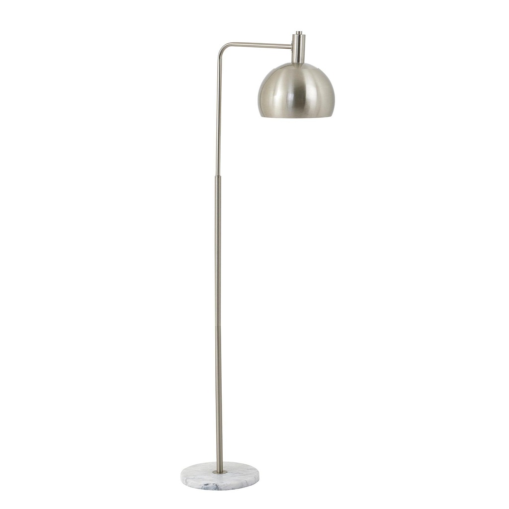 [21801] Lampadaire industriel orientable en marbre et argent