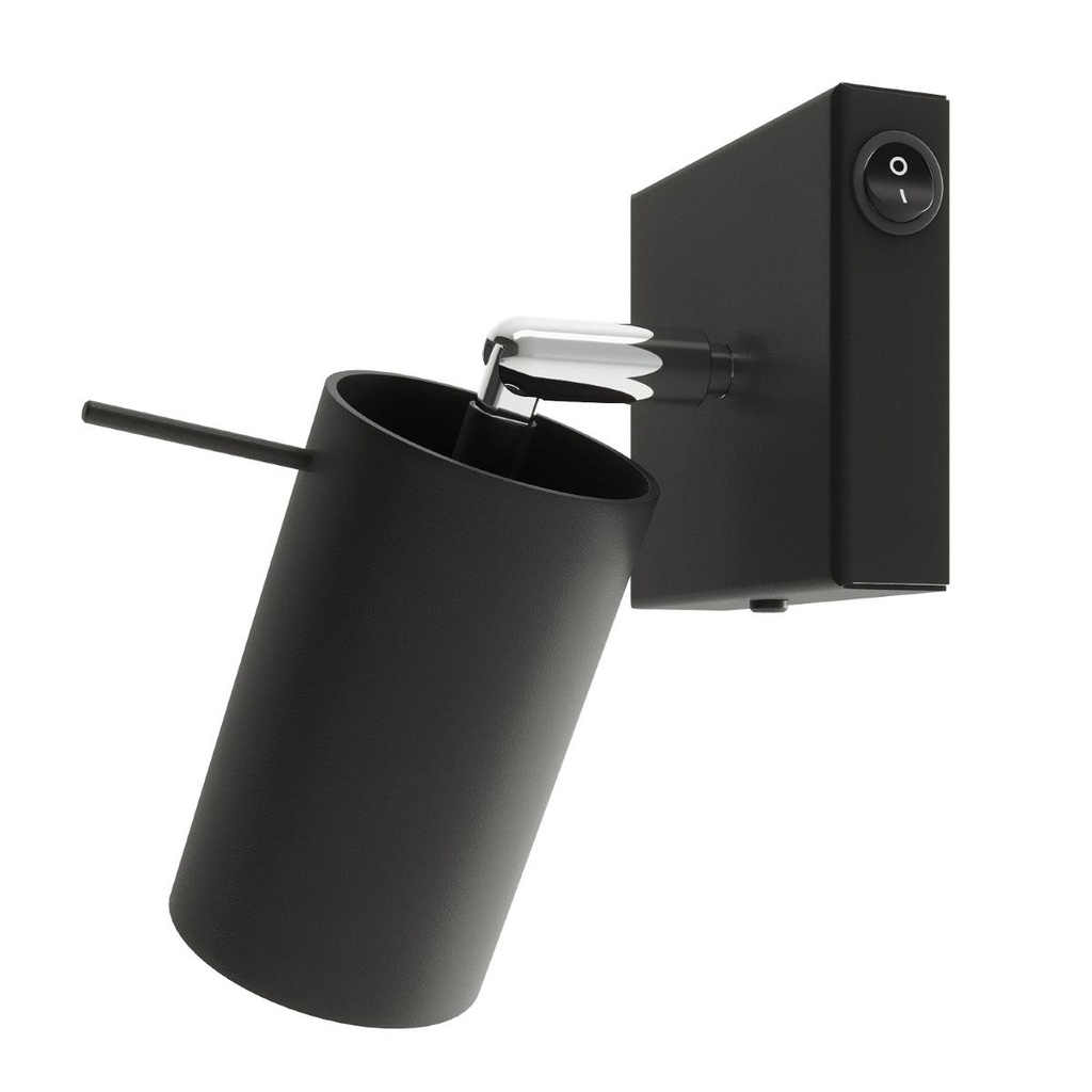 [SL.1049] Applique murale noire RING avec un interrupteur