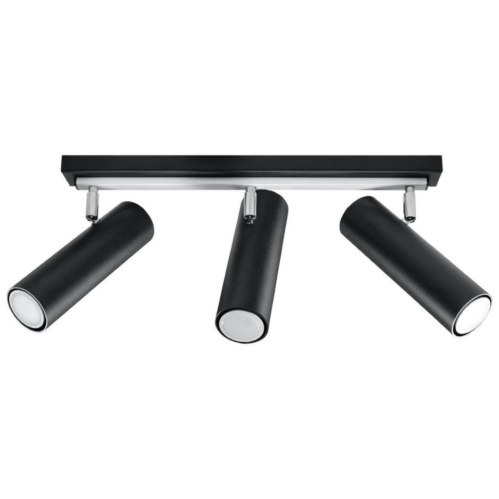 DIREZIONE 3 ceiling light black