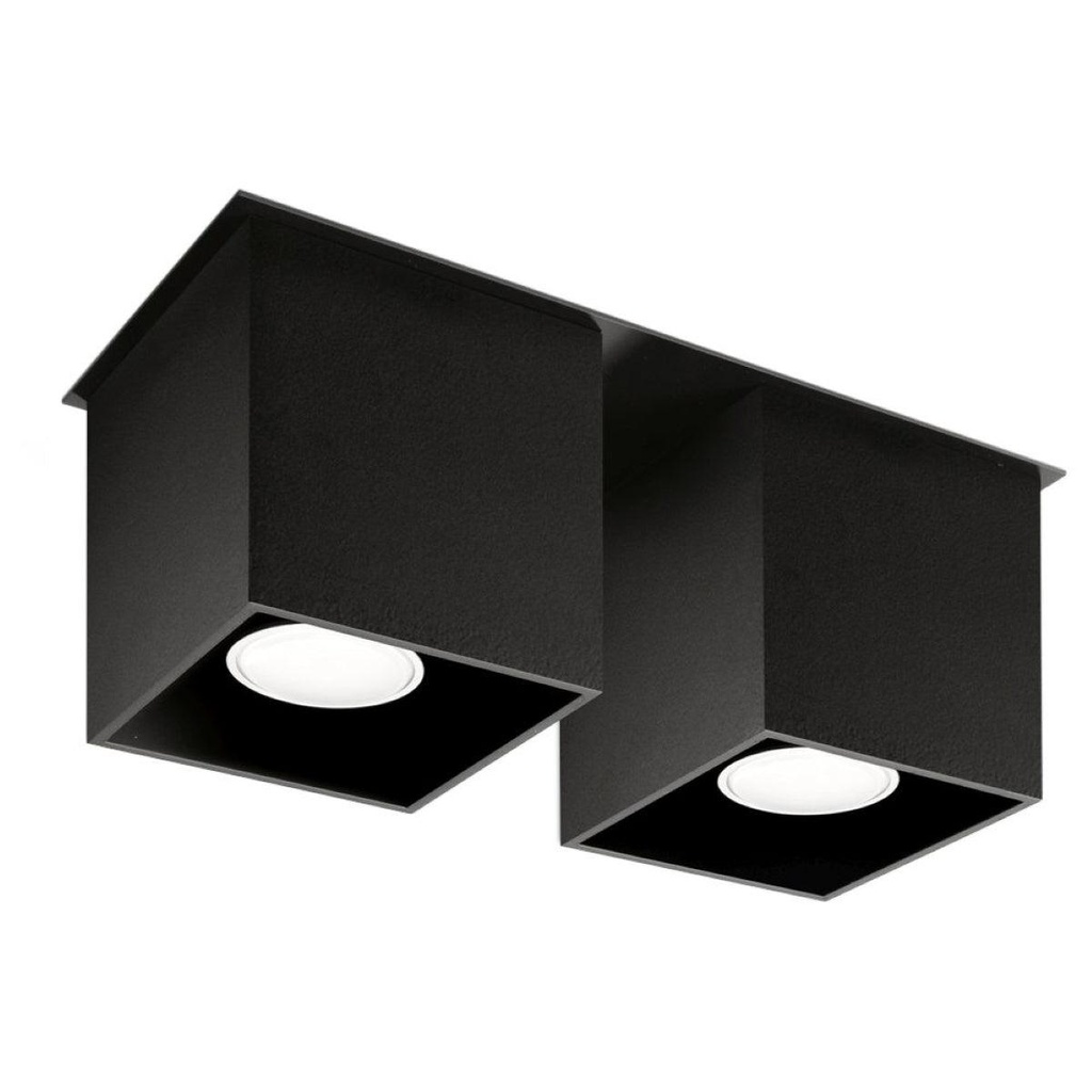 Plafonnier noir QUAD 2