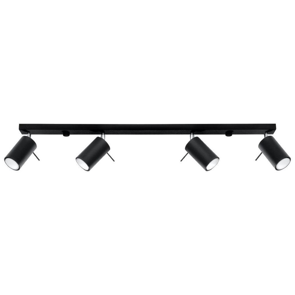 [SL.0332] RING 4L ceiling light black