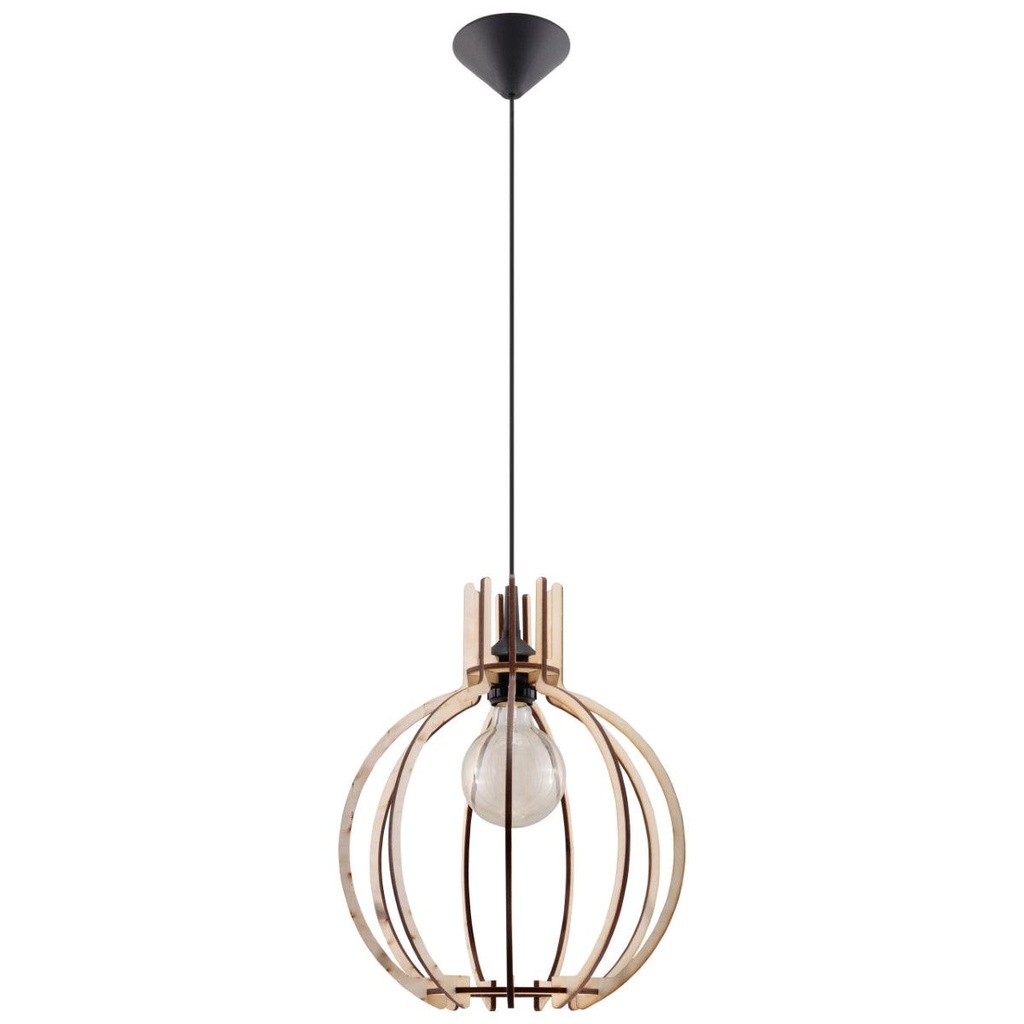 ORANGE pendant lamp in natural wood