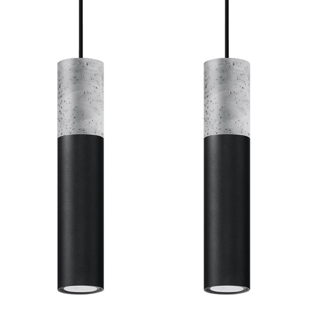Lampe suspendue noire BORGIO 2