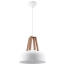 CASCO pendant lamp white/natural wood