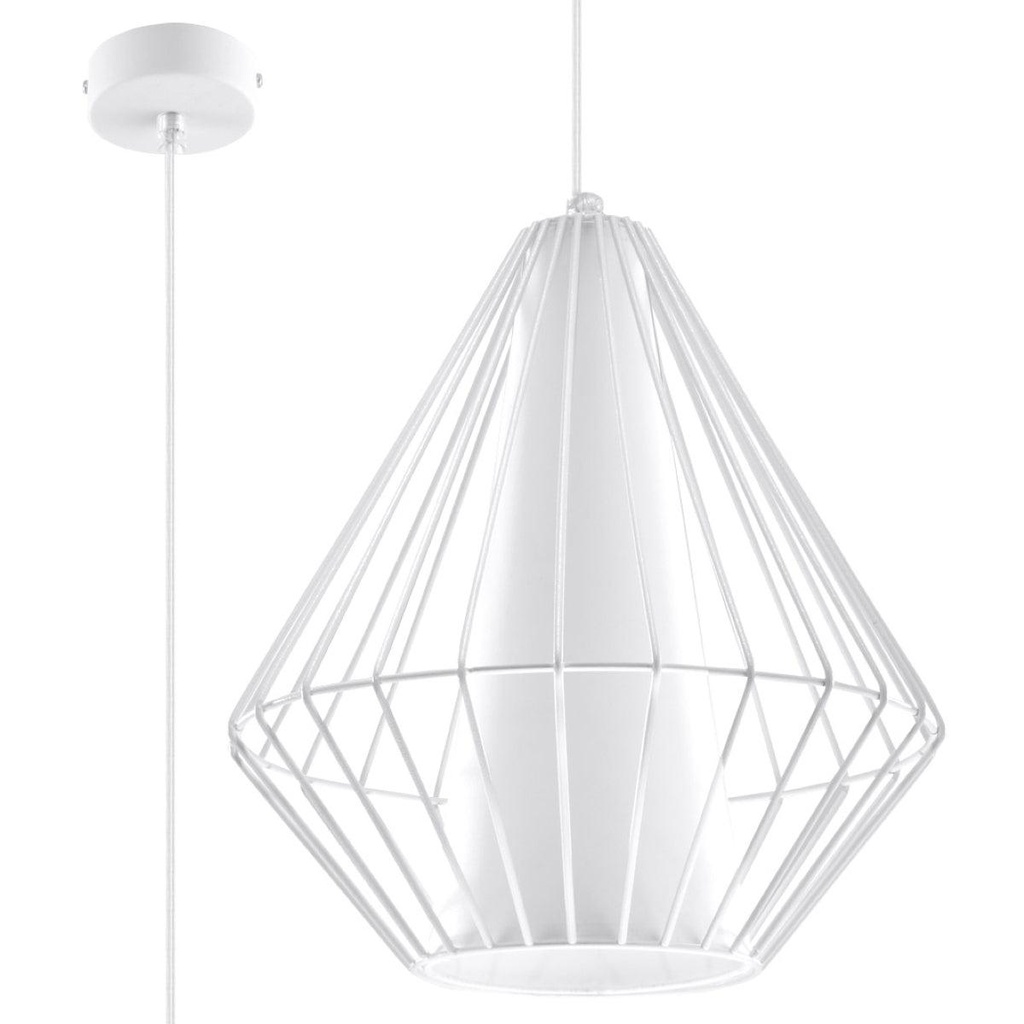 [SL.0297] DEMI weiße Pendelleuchte