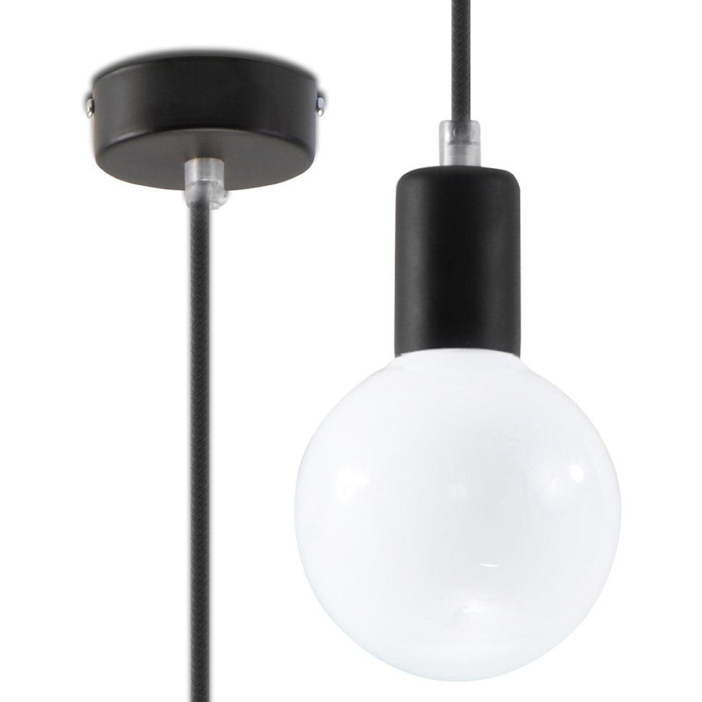 [SL.0152] Lampe à suspension noire EDISON