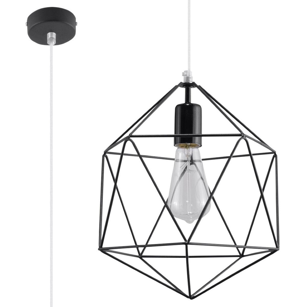 [SL.0291] Lampe à suspension noire GASPARE