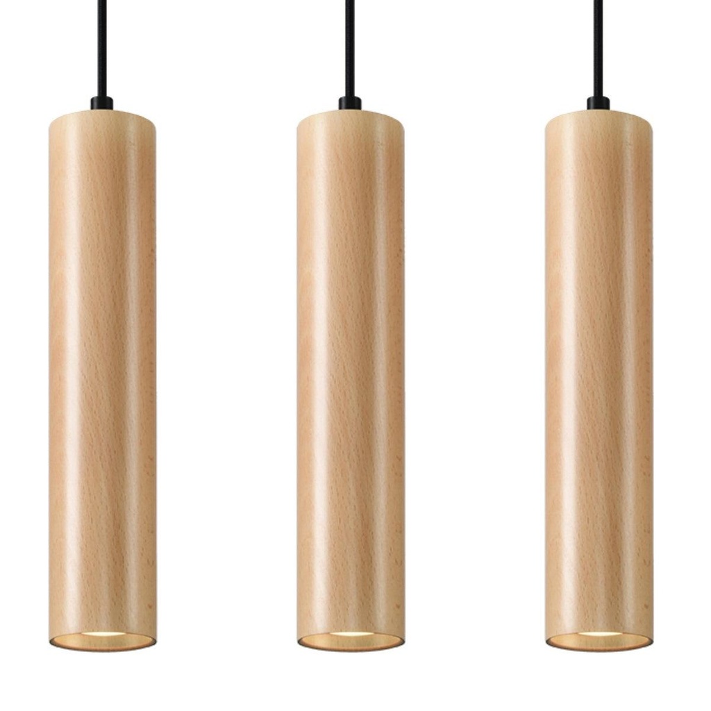 Lampe suspendue en bois LINO 3