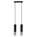 LOOPEZ 2 pendant lamp black/chrome