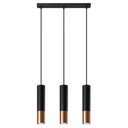 LOOPEZ 3L Pendelleuchte schwarz/kupfer