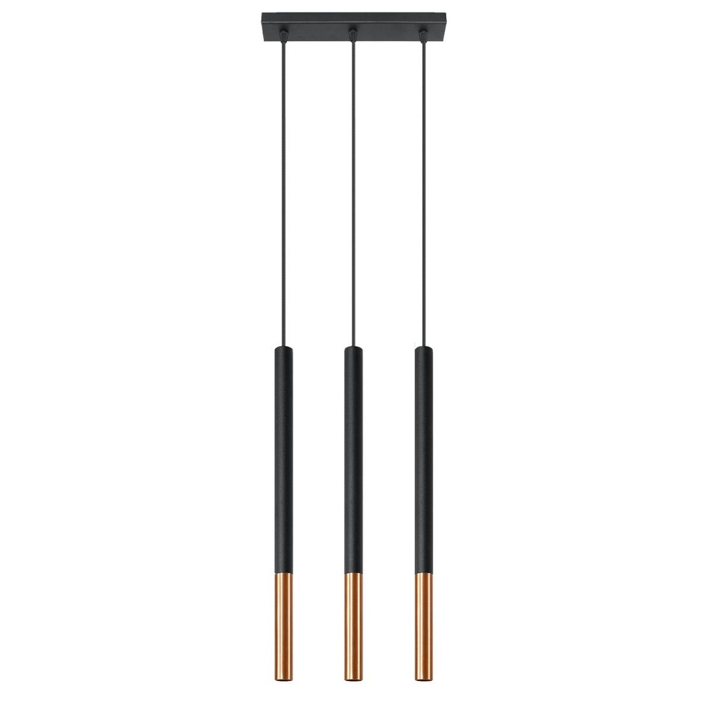 MOZAICA 3L pendant lamp black/copper