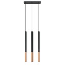Suspension MOZAICA 3L noir/cuivre