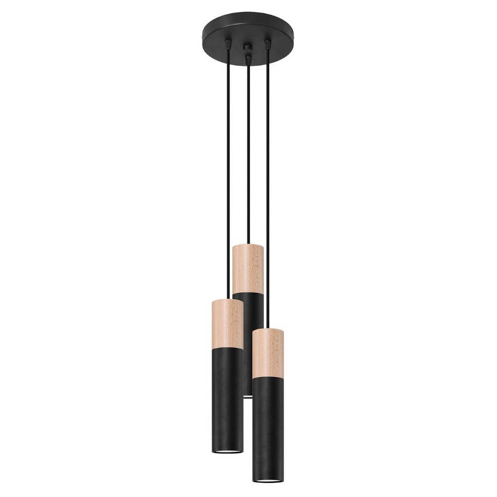 [SL.1014] PABLO 3P pendant lamp black